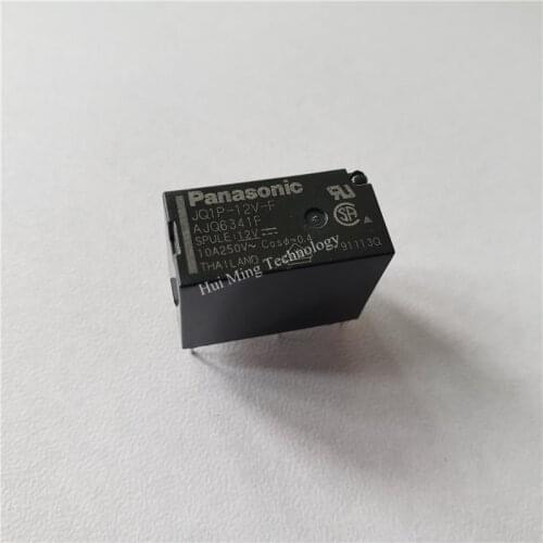 8pcs Relay JQ1P-5V-F JQ1P-12V-F AJQ6341F 250V 10A relay 5 pin relay 5V/12VDC relay for power supply