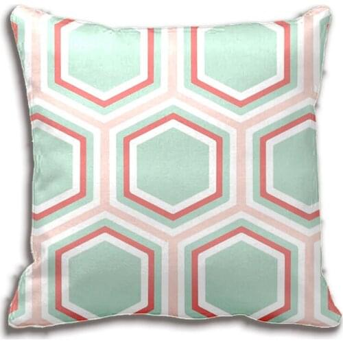 Chocolate Brown And White Modern Geometric Pattern Pillow Decorative Cushion Cover Pillow Case Customize Gift By Lvsure For Car