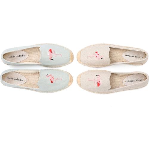 Tienda Soludos Espadrilles For Flat 2019 Special Offer New Ballet Flats Hemp Cotton Fabric Rubber Summer Zapatillas Mujer