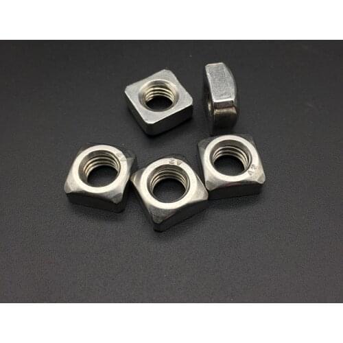100pcs/lot M3 M4 M5 M6 M8 Square Thin Nut 304 Stainless Steel Square Nuts