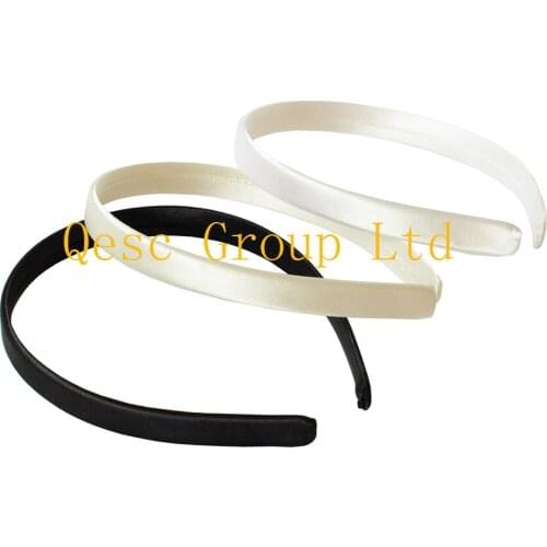 13mm Satin Headband for sinamay fascinator hat .40pcs/lot. white,cream,black color