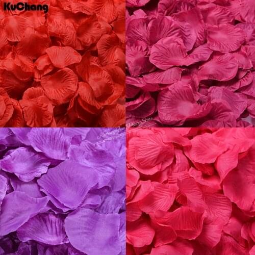 500/1000/2000 Pcs Artificial Rose Petals Colorful Wedding Romantic silk Rose Flower for wedding Valentines Day Decoration