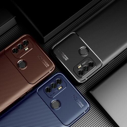 A53 Business Carbon OPPO A53 2020 Case for A 53 Cover Silicone TPU Soft Back Funda for OPPO A 53 2020 Capa Bumper