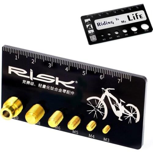 Risk Acrylic Screw Measuring Caliper Bicycle M3/M4/M5/M6/M8/M10 Bolts Measurement Tools MTB Road Bike Repair Cycling Accessories
