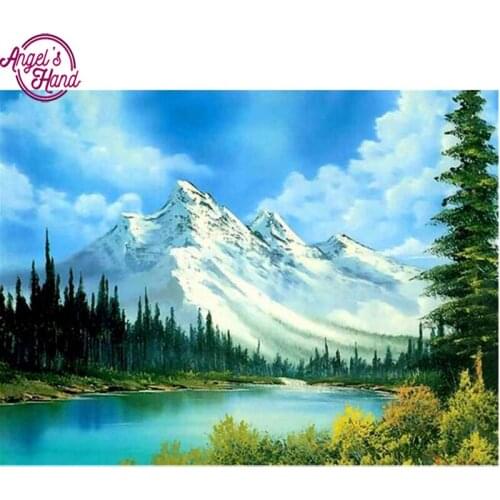 Diamond Painting Cross Stitch Snow Mountain DIY Diamond Embroidery Pasted Square Mosaic Full Drill Home Decor