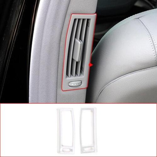 Car Accessories For Mercedes Benz S Class W221 S300L 350L 08-12 ABS Silver/Carbon Fiber Texture B-pillar Air Outlet Frame Trim