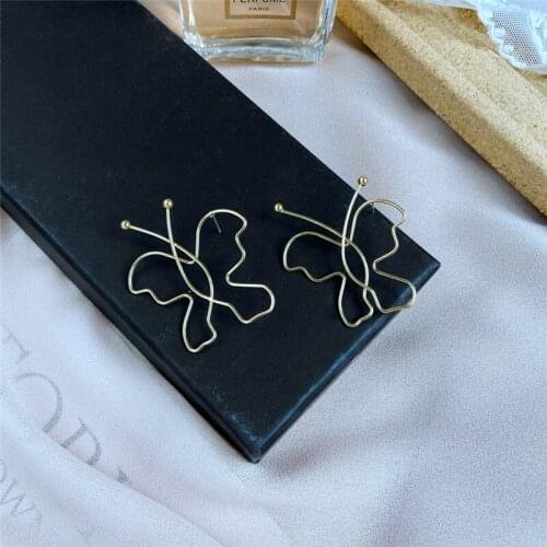 Oversize Butterfly Earrings For Women Girls Exaggerated Metal Big Stud Earring New 2020 Fashion Statement Jewelry Gifts