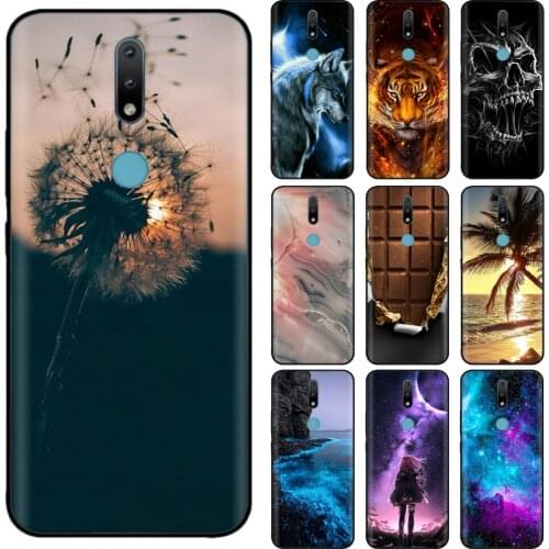 Case For Nokia 2.4 Case for Nokia 2.4 Back Cover Silicone Soft TPU Phone Case on for Nokia2.4 2020 6.5'' inch Bumper Flower Cat