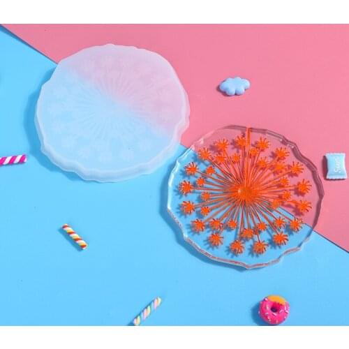 Epoxy mold Dandelion Coaster Silicone Mold Silicone Resin Molds for Making Slices Coasters Home Decoration