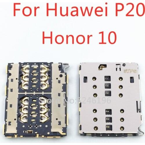For Huawei P20 P20 Pro Honor 10 Mate 9 Pro/Mate 10 Sim Card Reader Tray Micro SD Memory Card Holder Slot Flex Cable Repair Parts