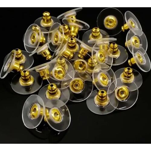 Lo Paulina Butterfly Round Plate Bullet Earring Backs DIY Earring Stoppers Wholsale 100pcs/lot