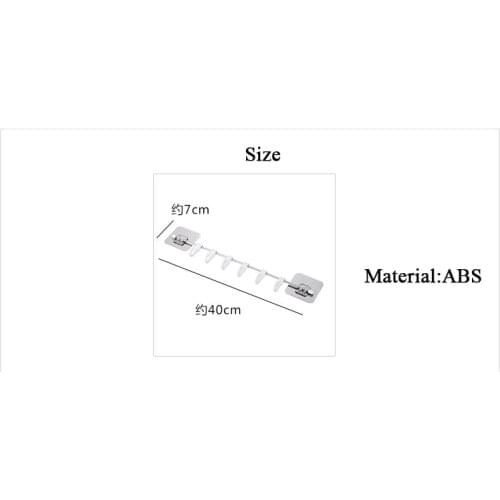 Kitchen Gabgets Cupboard 6 Hook Home Organizer Storage Rack Pantry Chest Tools Towels Hanger Wardrobe Towel Rack Storage Shelf