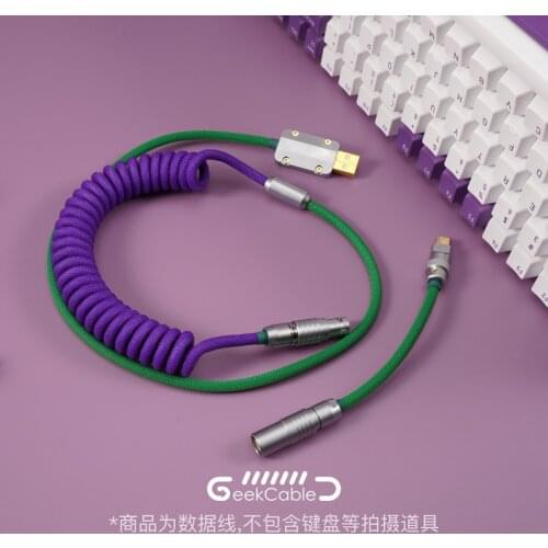 GeekCable Handmade Customized Mechanical Keyboard Data Cable For IQUNIX Theme SP Keycap Line F96 Joker Colorway
