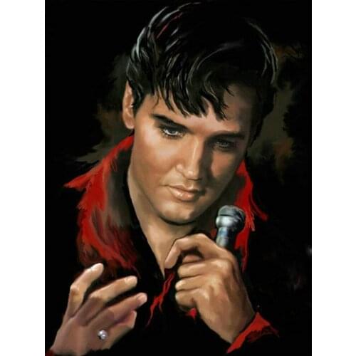 Mosaic Crafts Celebrity Diy Diamond Painting Cross Stitch Full Rhinestones Crystal Square Diamond Embroidery 5D Needlework Elvis