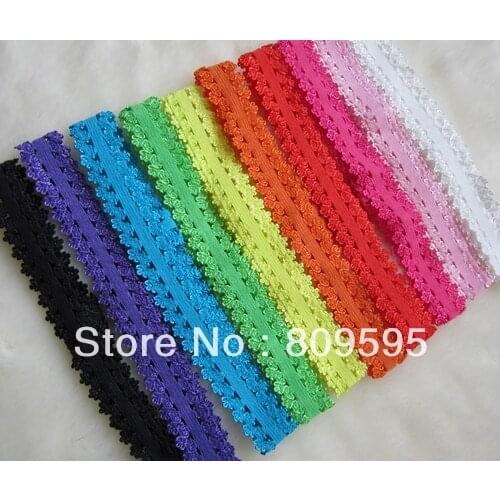 Wholesale 120pcs/lot , Fashion Headband Elastic Lace Soft Hairband