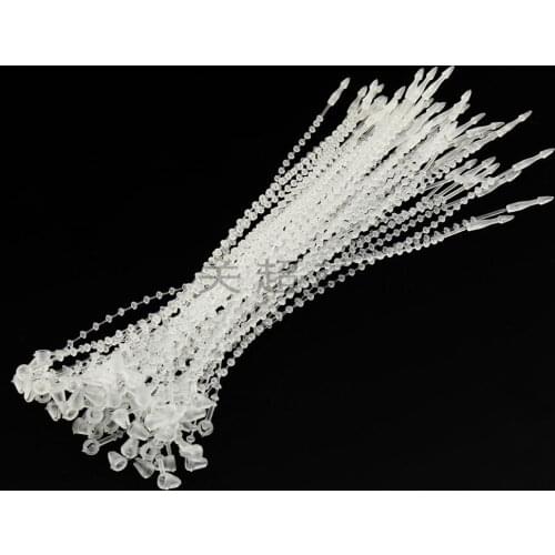 Transparent beads with plastic hand needle snap tag rope hand needle beads with clothing hand needle
