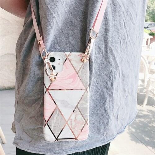 Luxury diamond Glitter Satchel Soft silicone phone case for HuaWei P30 P20 Pro Lite P40 Mate 20 30 Marble Bronzing back cover