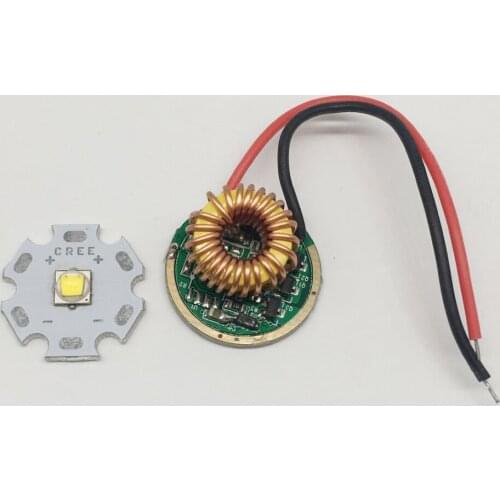 Cree XML2 XM-L2 T6 10W High Power LED Emitter Cool White Diode 16/20mm PCB+17mm/22mm DC3.7V 12V Driver