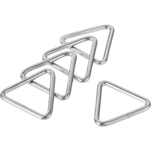 Uxcell Triangle Ring Buckle, 1.46"(37mm) Inner Width for Hardware Strap Craft DIY 30 Pcs