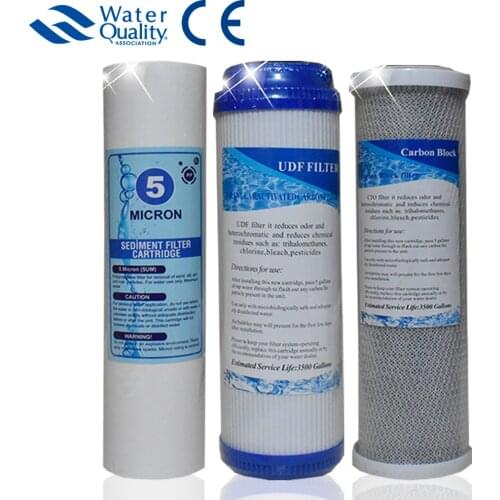 Water Systems Replacement Pre-Filter SET 3 Stage Whole House Water Filter PP Sediment Carbon Filter Cartridge Reverse Osmosis