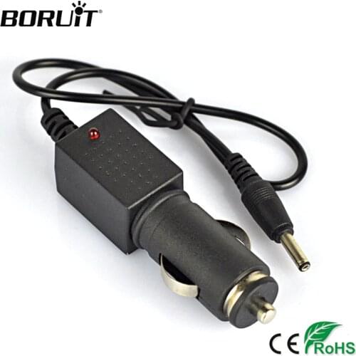 BORUiT High Quality 4.2V Car Charger 3.5mm Port Cable Line For LED Headlamp Headlight Flashlight Torch Lamp Car Charger