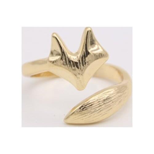 WJZB fashion animal Simple fox ring for women