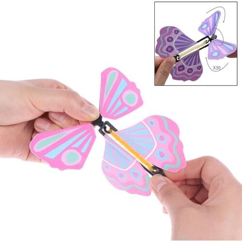 Magic Flying Toys Transformation Fly Butterfly Props Tricks Change Hand Funny Prank Joke Mystical Fun Kids Classic Toys 11x11cm
