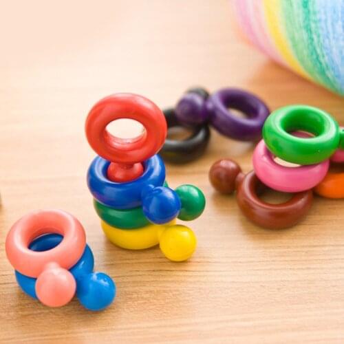 12 Colors Fun Finger Ring Crayons Painting Drawing Sticks Tool Toys School Art Supplies for Toddler Baby Kids