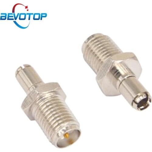 2pcs/lot RF Coaxial Adapter SMA To TS9 Coax Connector RP SMA Female Jack To TS9 Male Plug Silver Nickel Plated