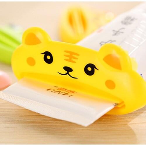 2PCS Cute Animal Multifunction Toothpaste Tube Squeezer Dispenser Easy Squeeze Paste Roll Holder Home Commodity HG0088
