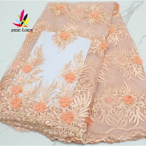 2021 French Glitter Sequin Fabric Handwork Beads Embroidery Net Fabric African Tulle Lace Lace Tissue Wedding Dress