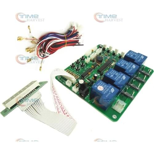 4 digits Coin operated Timer control board 1-4 devices Power Supply timer controller for with all wires for car washing machine