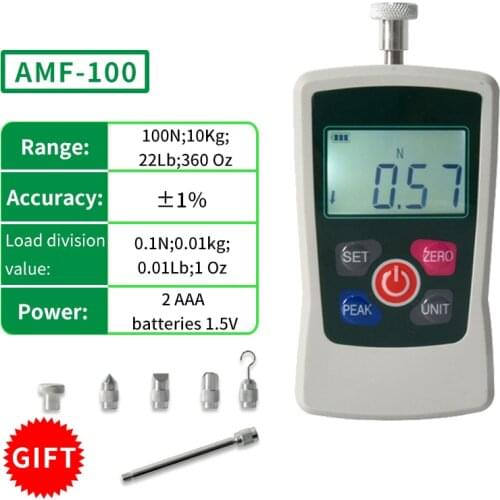 AMF-100N Digital Force Gauge Push Pull Force Gauge Dynamometer Gauge Force Portable Force Meter