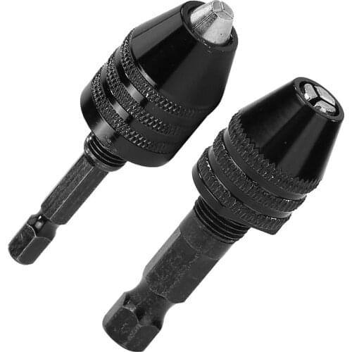 Keyless Drill Chuck Screwdriver Impact Driver Adaptor 0.3-6.5mm/0.3-8mm Hex Shank Drill Bit Tool Quick Change Convertor Adapter