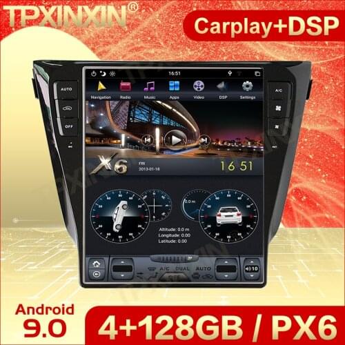 Carplay 2 Din Android 9 Tesla Screen Multimedia Stereo For Nissan Qashqai 2013 2014 2015 2016 2017 2018 GPS IPS Player Head Unit
