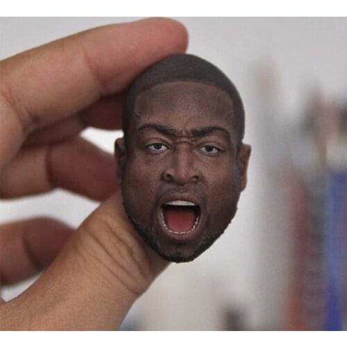 Delicate Painted 1/6 Basketball Star Heat Dwyane Wade Head Sculpt Fit 12" Figure