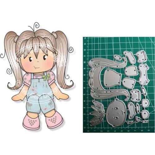 Gril Doll Metal Cutting Dies Embossing Scrapbooking Stencil Craft Cut Dies fustelle metalliche per scrapbooking