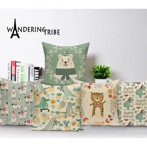 Custom Animal Throw Pillowcase Tiger Alpaca Cushion Covers Decorative High Quality Cute Koala Cushions Home Decoration