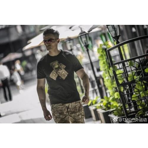 NEW TMC-OWD-PC Summer Round Neck Trend Mens Short Sleeve T-shirt Single Guide Quick Dry Fabric