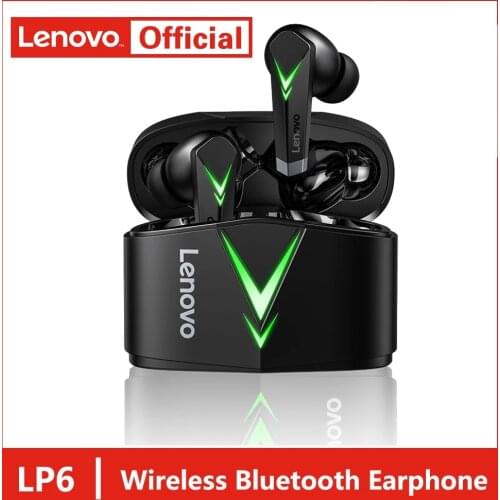 Original Lenovo LP6 Wireless Bluetooth Earphones TWS Gaming Headphone TWS LP6 Gaming E-Sports In-Ear Low Latency Sports Earbuds