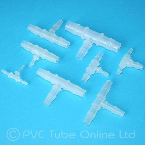 Aquarium TEE Reducer 10-4-10 mm Tube Connector T Reducer, Plastic Fitting Hose Pipe Fitting, for Medical, Aquarium, Scientific