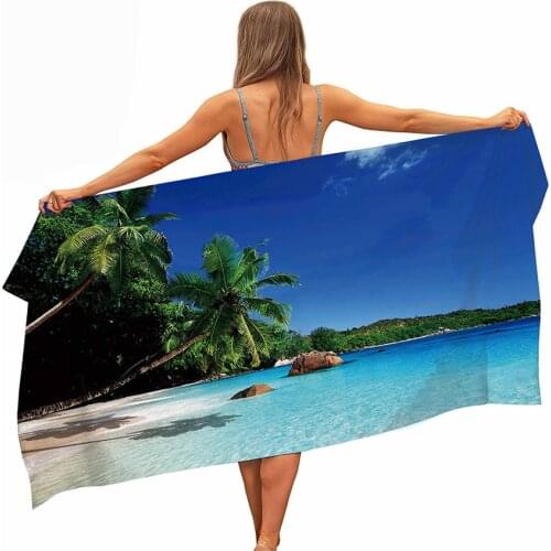HELENGILI Beach Coco Microfiber Pool Beach Towel Portable Quick Fast Dry Sand Outdoor Travel Swim Blanket Thin Yoga Mat