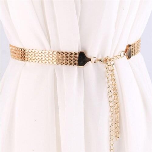 Personality Fashion Metal Waist Chain Belt Decoration Belt For Dresses Girls Designer Belts Women Chain Belt