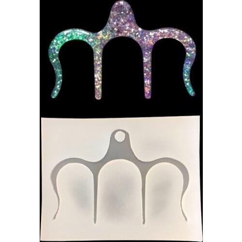 Hand Tent Music Clip Silicone Mold Crystal Epoxy Mold 16087