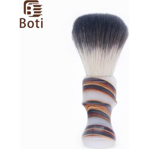 Boti Brush-New Annual Ring Handle With Imitate Black Badger Synthetic Hair Knot Mens Shaving Brush Beard Tool Daily Necessities