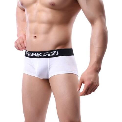 Mens Underwear Boxer Cotton Homme Solid Boxershorts Men Boxers Low Rise Breathable Lingerie Panties U-convex Male Underpants