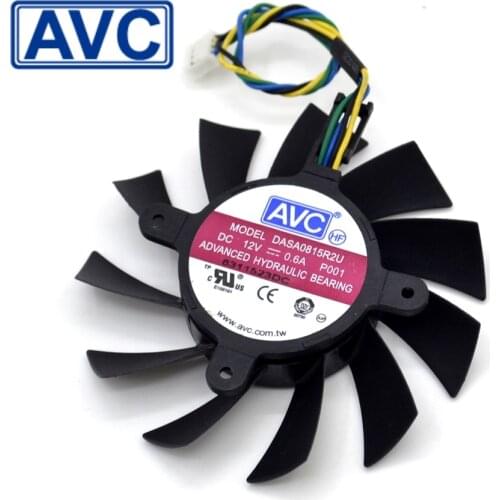 New GTX460 550TI Four -pin video card cooling fan smart thermostat DASA0815R2U DC12V 0.60A 75mm diameter