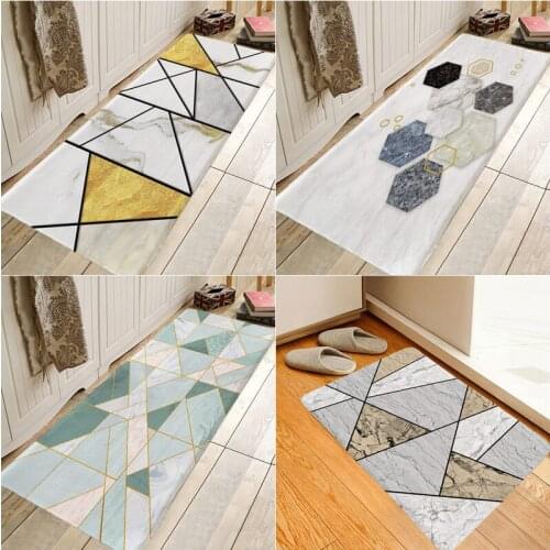 Carpet Doormat Funny Kitchen Entrance Door Mat Anti-slip Floor Rug Bathroom Area Hallway Concise Floor Tile Design