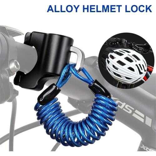 WEST BIKING Bicycle Helmet Lock Bike Anti-theft Pendant Metal Cable Electric Motorcycle MTB Bike Helmet Mini Lock With Two Keys