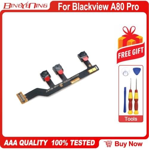 100% New Original 2.0MP/0.3MP/0.3MP Vice Rear Camera Back Secondary Camera With Flash Light For Blackview A80 Pro Cellphone